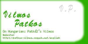 vilmos patkos business card